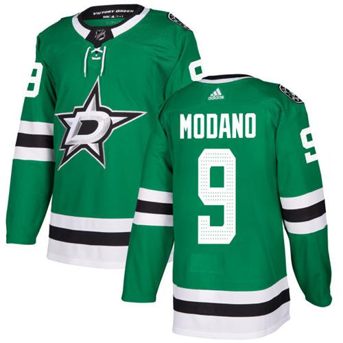 Adidas Men Dallas Stars #9 Mike Modano Green Home Authentic Stitched NHL Jersey->dallas stars->NHL Jersey